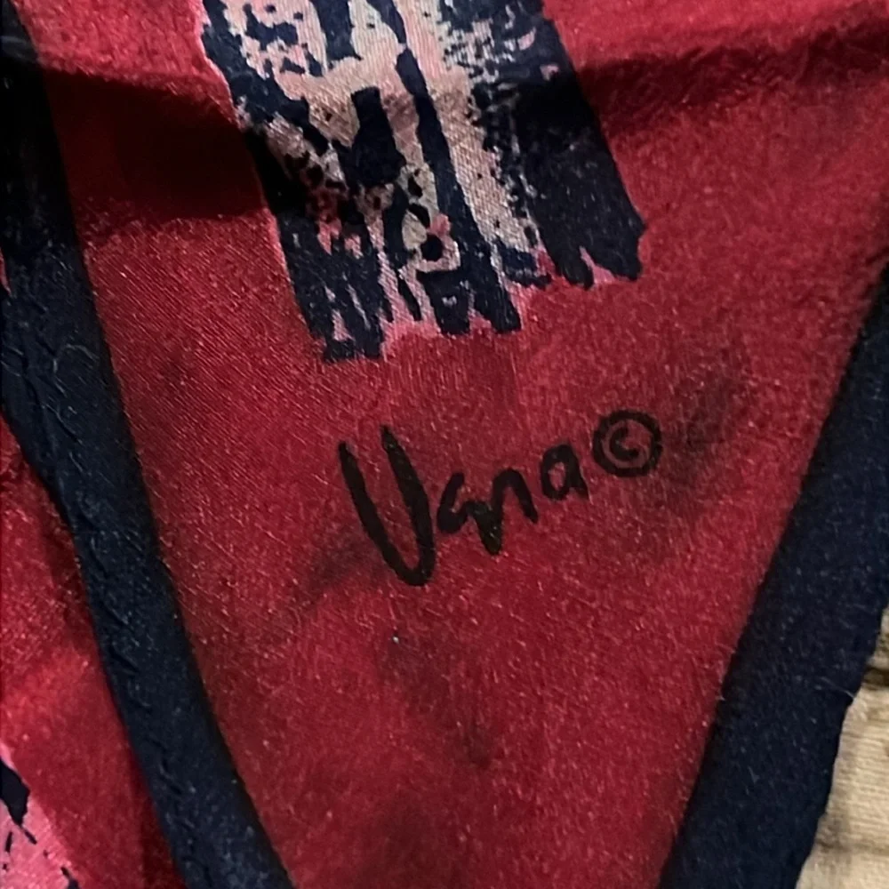 Vera Neumann silk oblong scarf 64” x 7”